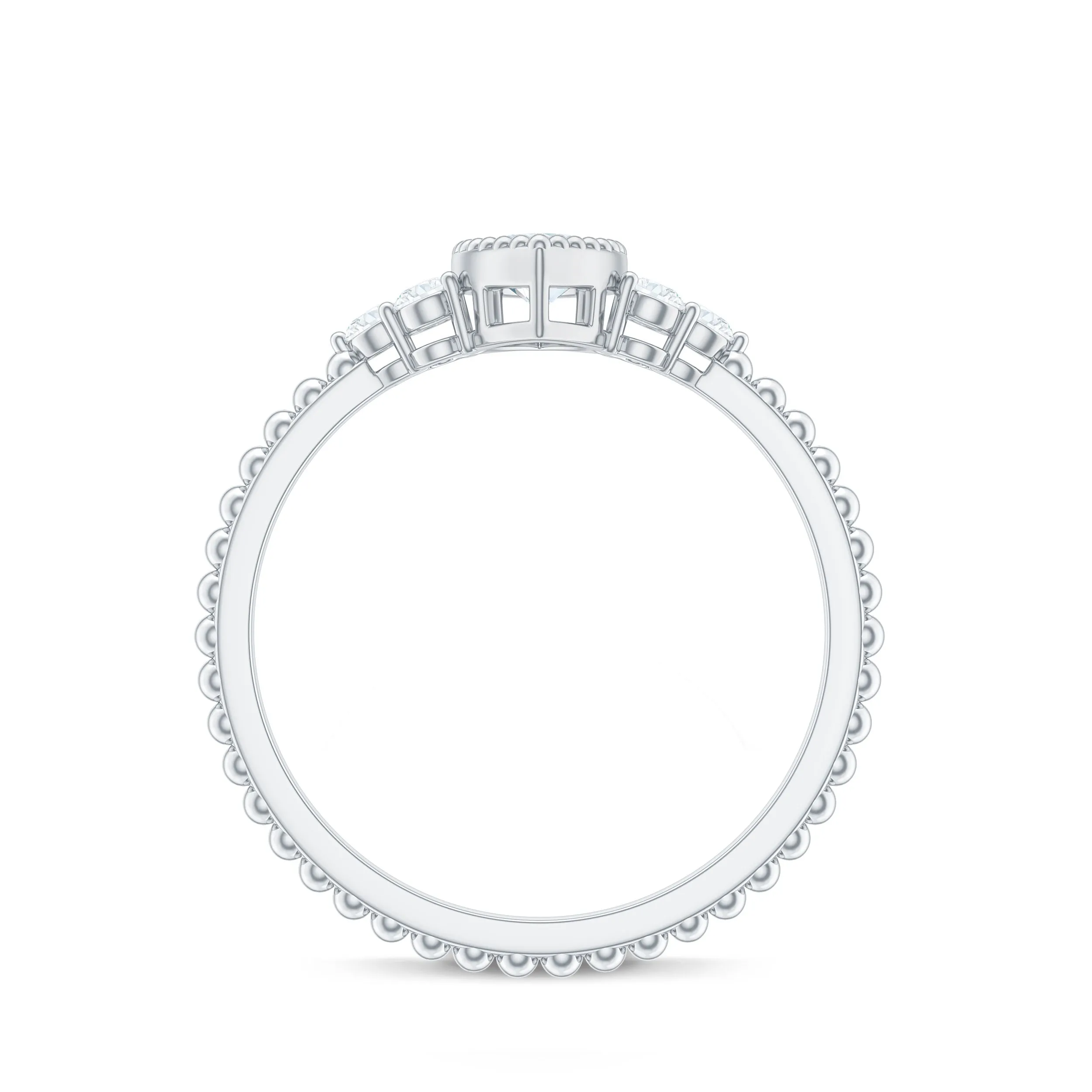1.25 CT Marquise Cut Solitaire Moissanite Engagement Ring
