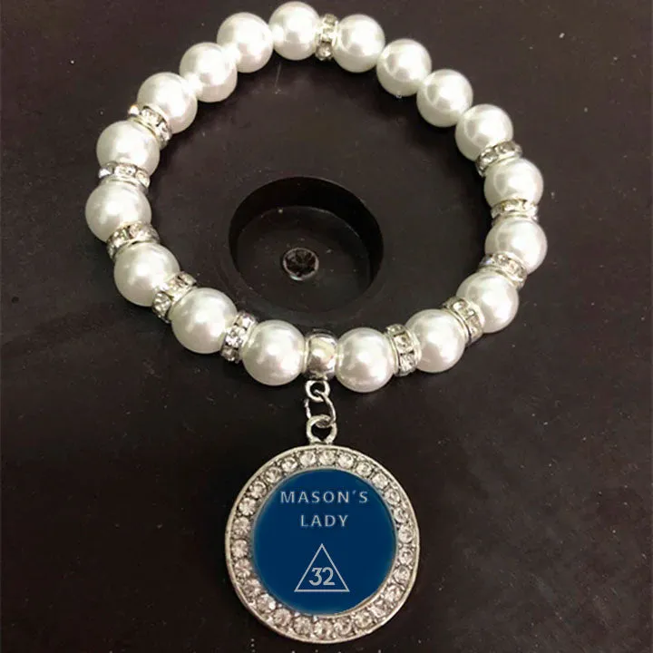 32nd Degree Scottish Rite Bracelet - Gold and White