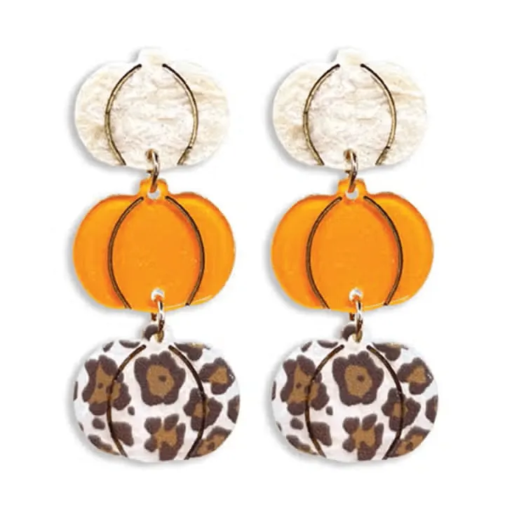 Amber Pumpkin Patch Earrings