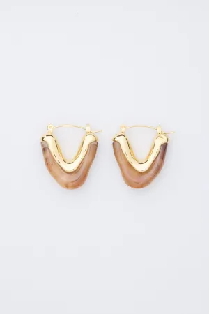AMBER TRIANGLE EARRINGS