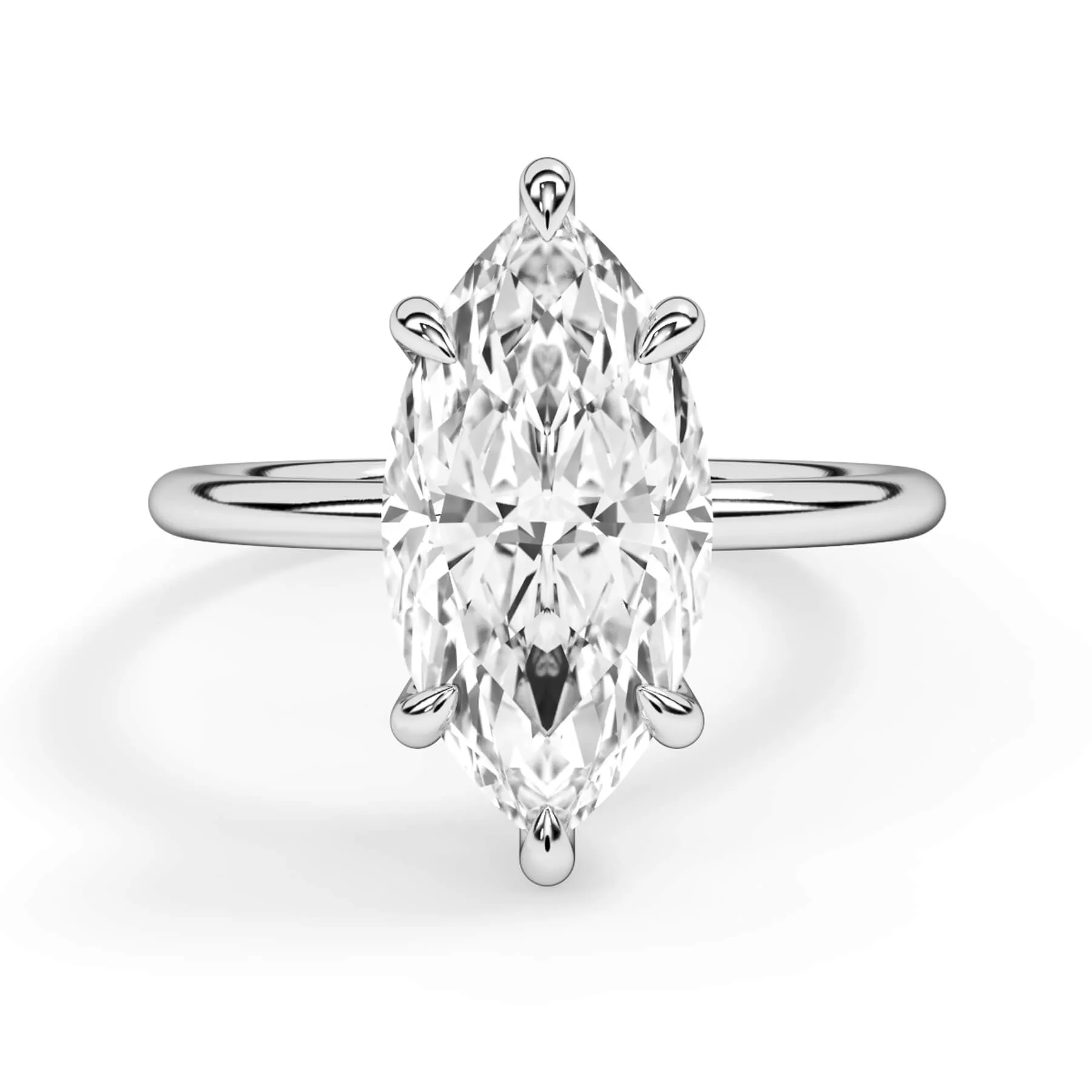 Basket Style Solitaire Engagement Ring
