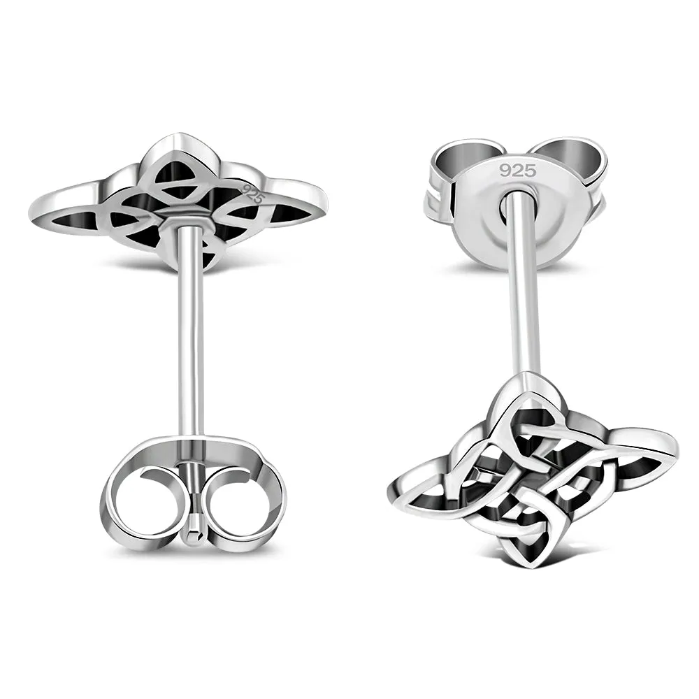 Celtic Sterling Silver Stud Earrings
