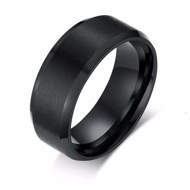 Classic Wedding Ring for Men Women Stainless Steel Jewelry 6mm And 8mm Width
