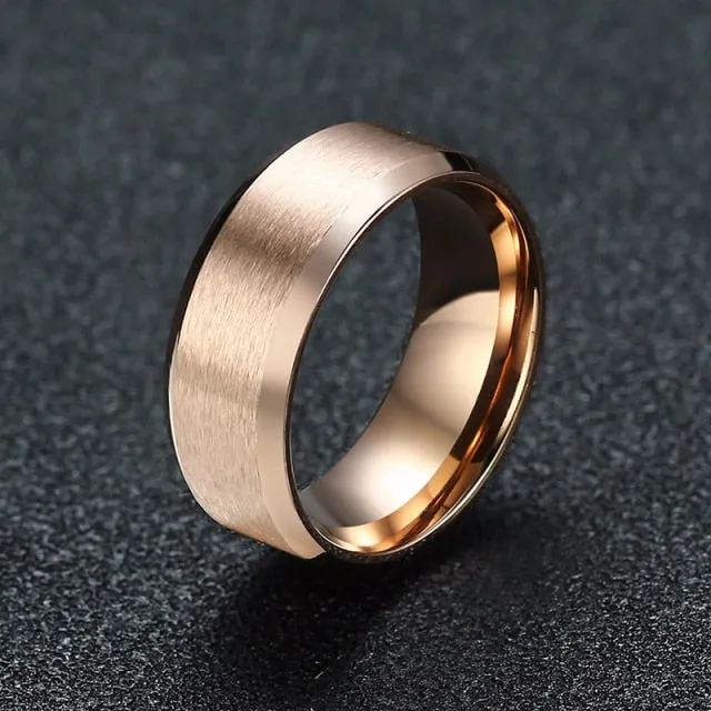 Classic Wedding Ring for Men Women Stainless Steel Jewelry 6mm And 8mm Width