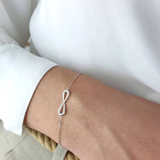 Infinity simple gold bracelet