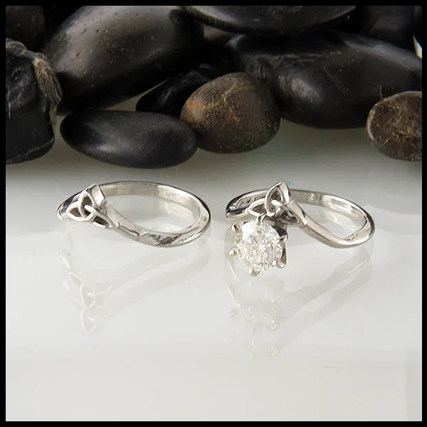 Interlocking Wedding Set with 1.00ct Diamond