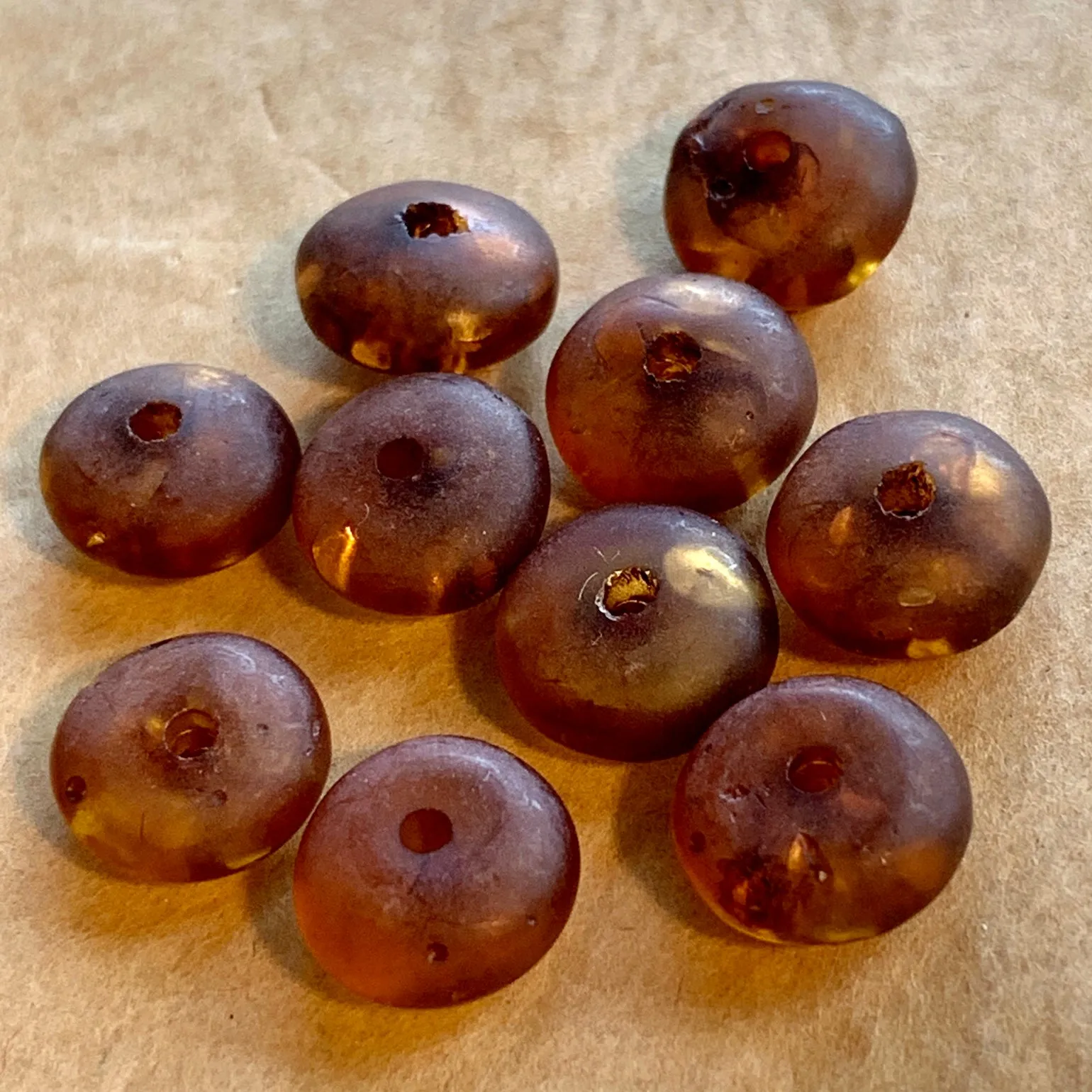 Matte Amber Saucers