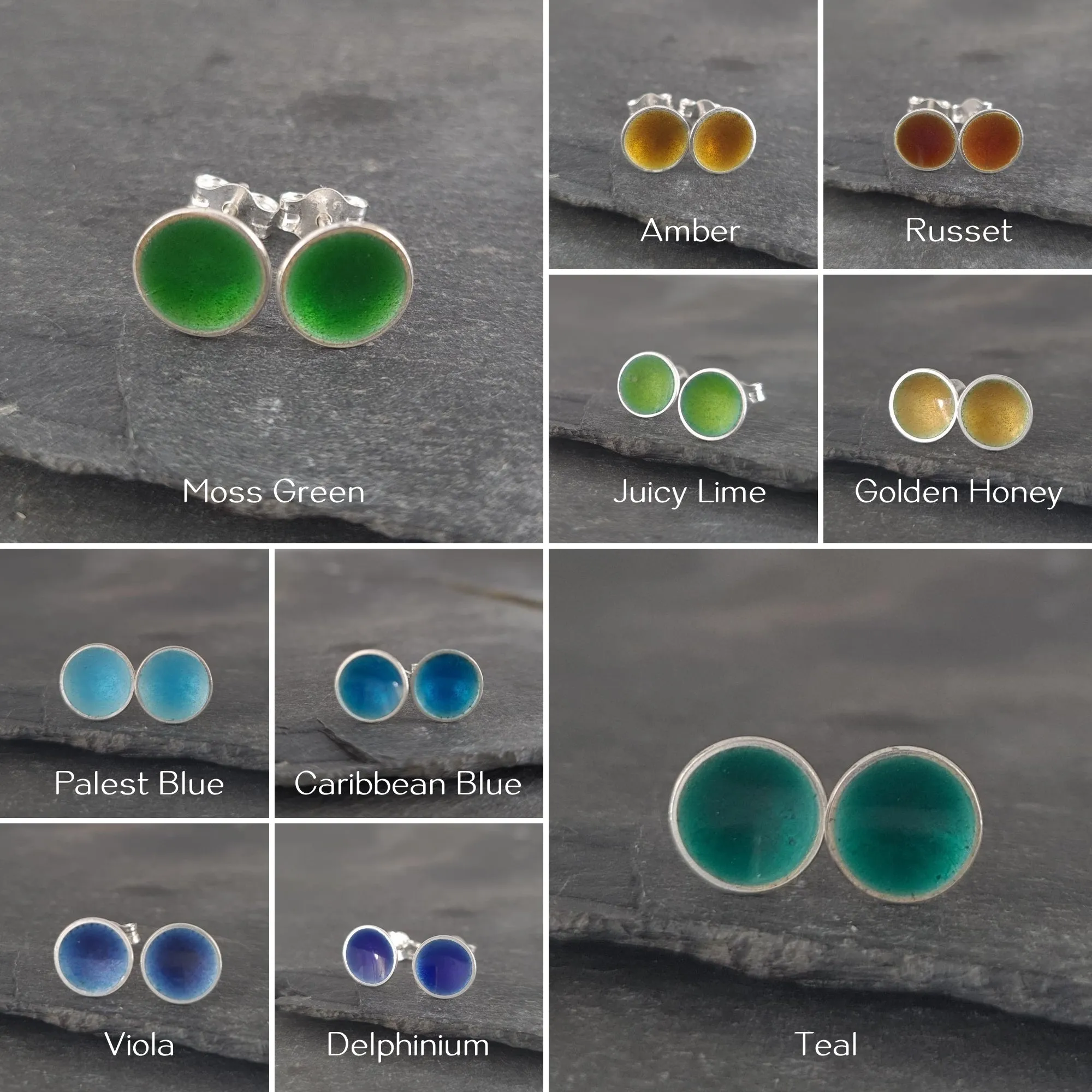 Minnie Enamelled Sterling Silver Stud Earrings - Bundles