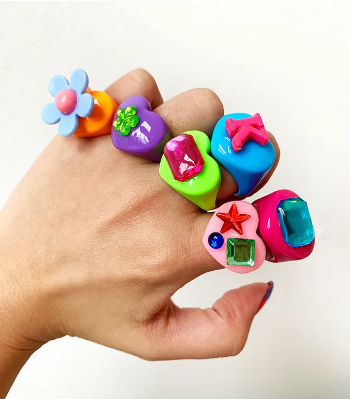 PURPLE RAINBOW LUCKY RING