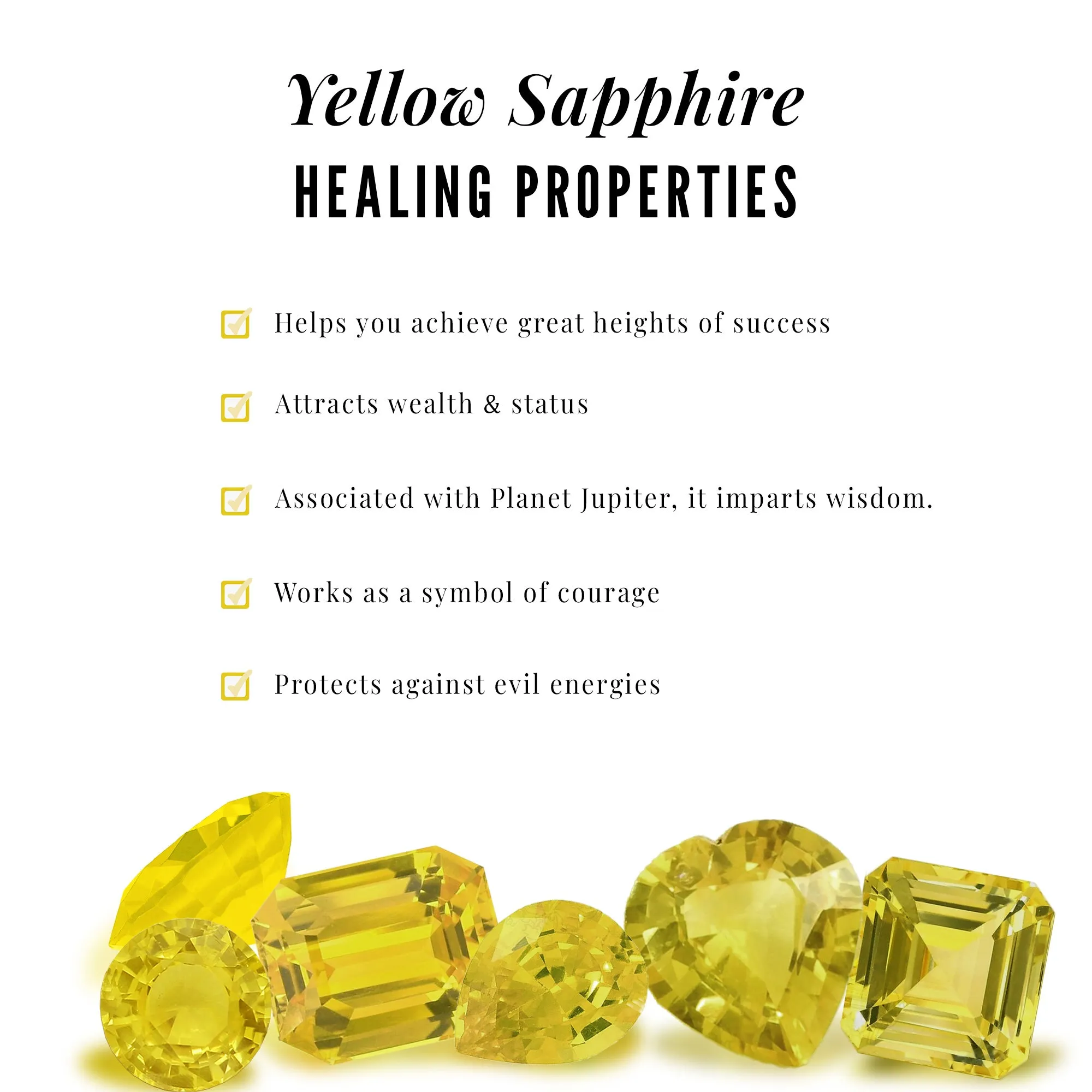 Yellow Sapphire and Diamond Half Eternity Ring